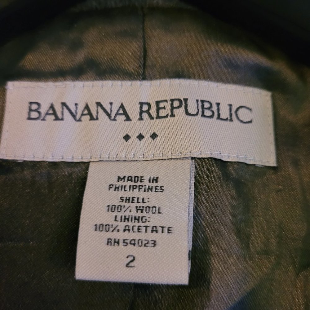 Banana Republic Grey Wool Coat - sz 2 - Picture 6 of 8